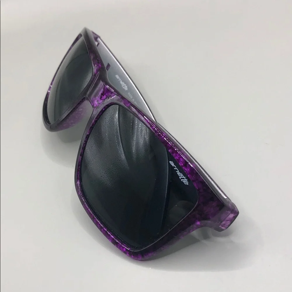 Arnette Witch Doctor Square Sunglasses UNISEX Purple w Case Italy
